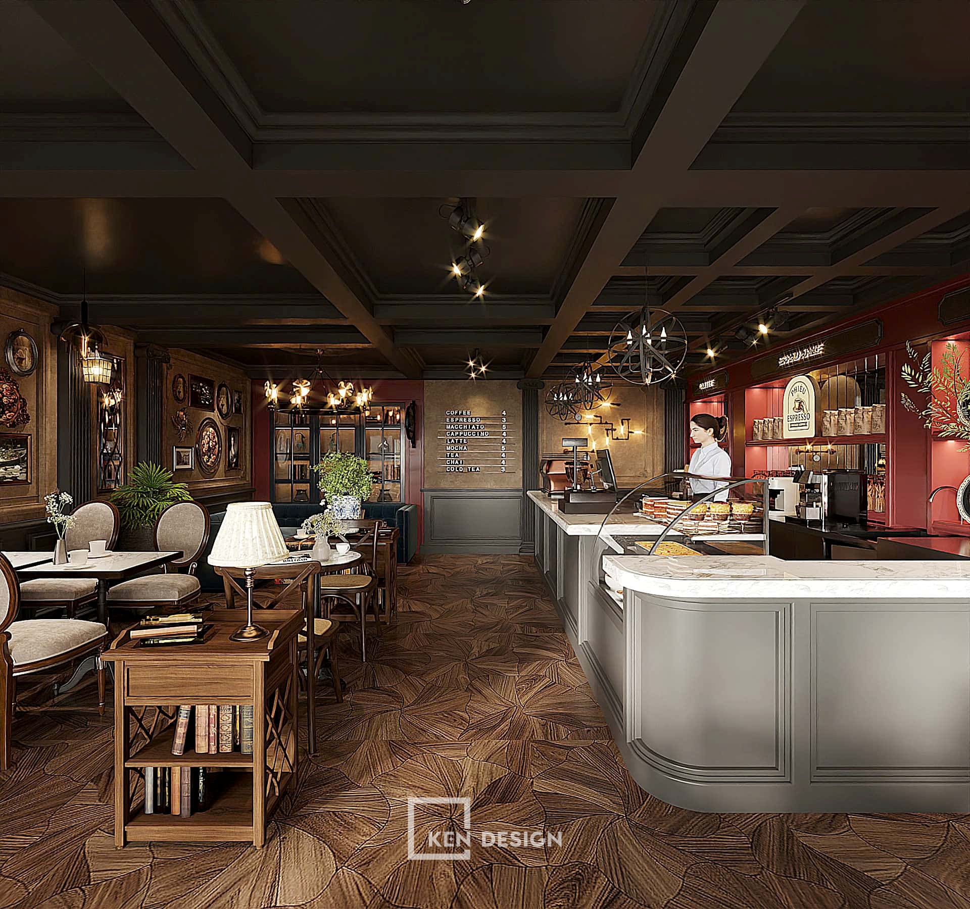 Thiết kế quán cafe Phiêu tại Ba Đình